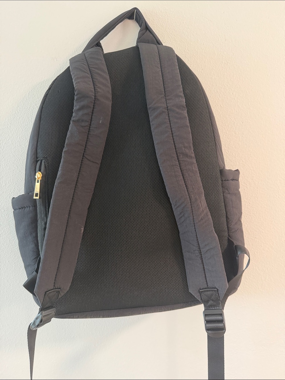 a new day Black Padded Quilted Backpack with Front Pocket - Picture 2 of 5